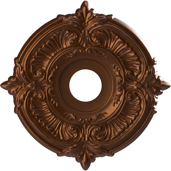 Ekena Millwork Attica PVC Ceiling Medallion (Canopies up to 5 5/8"), 16"OD x 3 1/2"ID x 1"P, Metallic Dark Copper CMP16ATCDC - main